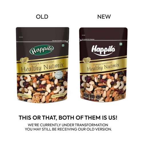 Happilo Premium International Healthy Nutmix 200g, Dried Almonds, Black Raisins, Cashewnuts, Cranberries, Green Raisins, Pistachio Kernels & Walnut Kernels2