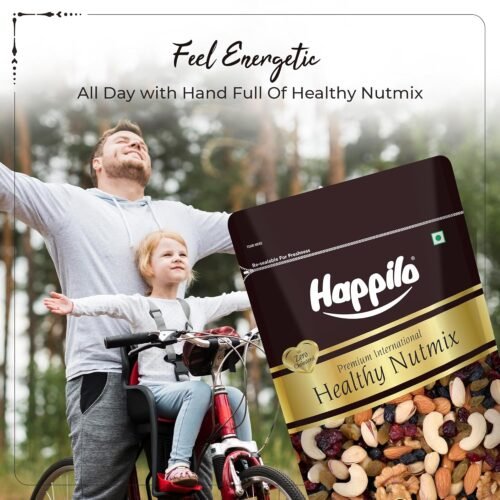 Happilo Premium International Healthy Nutmix 200g, Dried Almonds, Black Raisins, Cashewnuts, Cranberries, Green Raisins, Pistachio Kernels & Walnut Kernels2