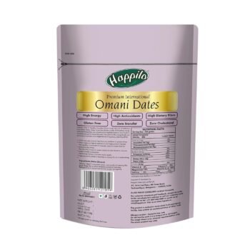 Happilo Premium International Omani Dates 250g, KhajoorKhajur, Healthy & Nutritious Snack, Rich in Vitamins & Minerals, Natural Sweetener