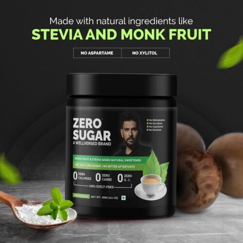 KETOFY Zero Sugar (400G)Stevia&Monk Fruit SweetenerNo Maltodextrin,No AspartameNo Bitter Aftertaste