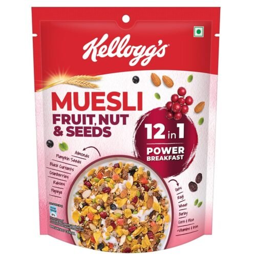 Kellogg’s Muesli Fruit Nut & Seeds 240g 12-in-1 Power Breakfast India’s No. 1 Muesli Multigrain Breakfast Cereal