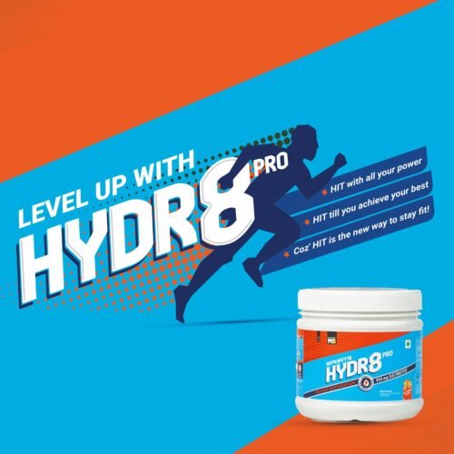 MuscleBlaze Sports Hydr8 Pro Powder, 950 Mg Electrolytes, For Instant Rehydration & Energy (Zesty Orange