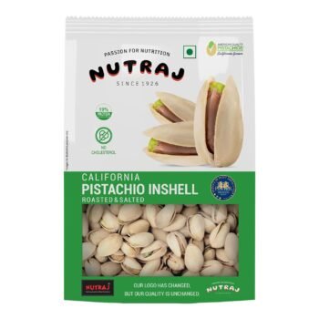 Nutraj California Pistachios (Pista) 400g Pouch Roasted & Salted Dry Fruits & Nuts Inshell Pista