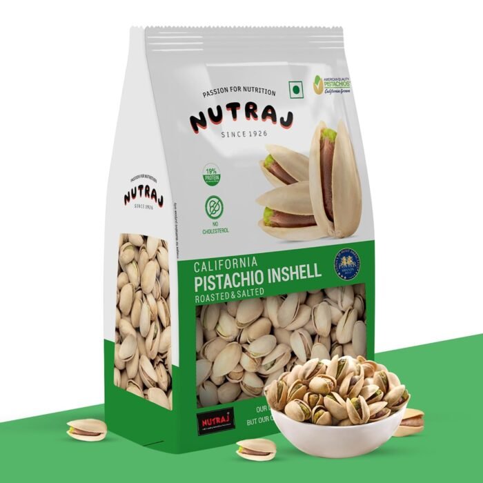 Nutraj California Pistachios (Pista) 400g Pouch Roasted & Salted Dry Fruits & Nuts Inshell Pista