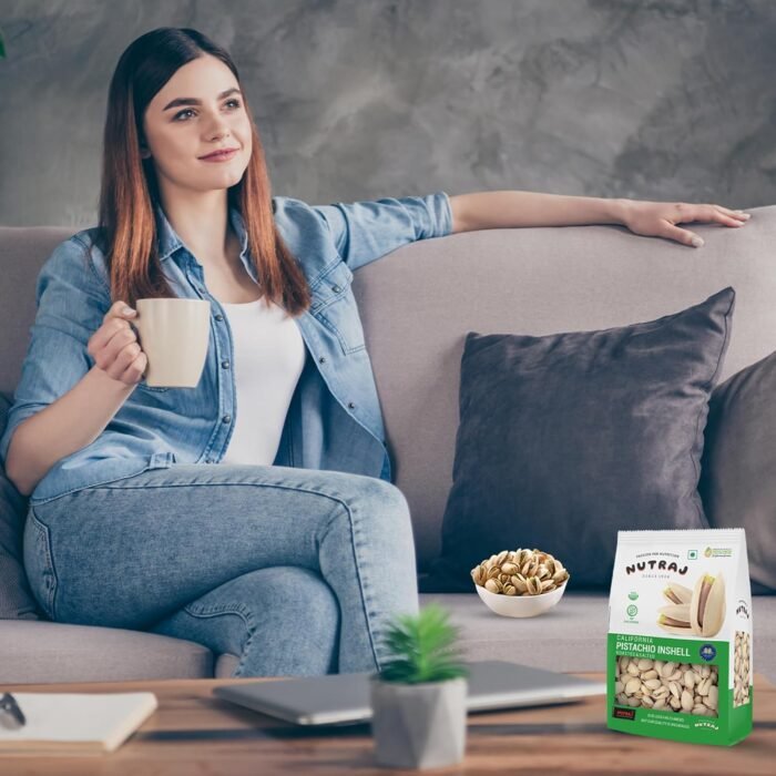 Nutraj California Pistachios (Pista) 400g Pouch Roasted & Salted Dry Fruits & Nuts Inshell Pista