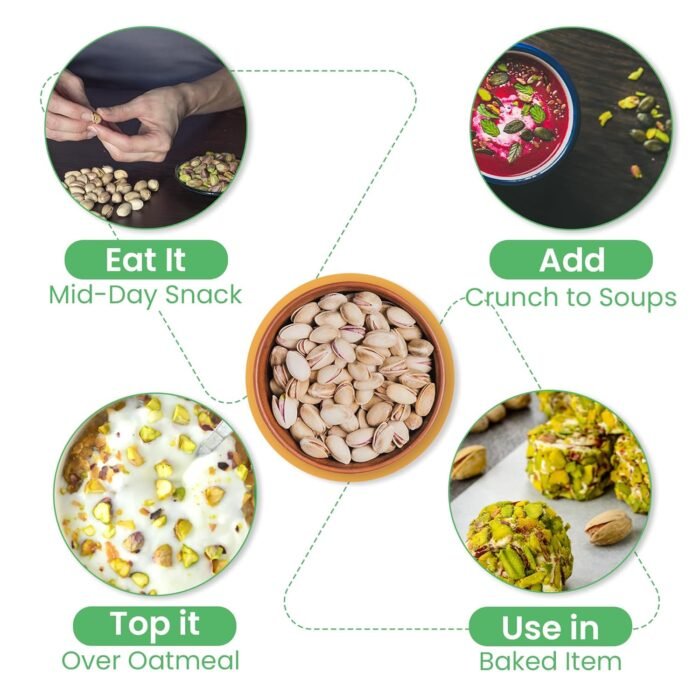 Nutraj California Pistachios (Pista) 400g Pouch Roasted & Salted Dry Fruits & Nuts Inshell Pista