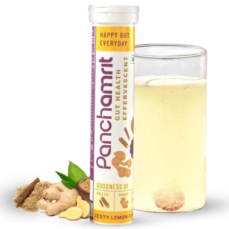 Panchamrit Gut Health EffervescentHelps Reduces Bloating & Acidity,Constipation,Improves Digestion,Colon Cleanse