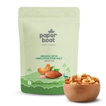 Paper Boat Smoked and Roasted Mixed Nuts with Himalayan Pink Salt, Premium Dry Fruit Mix Almonds & Cashews