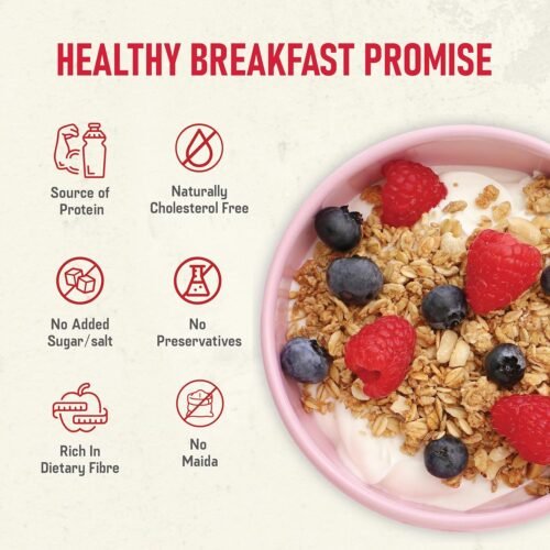 Pintola Fruit & Nut Muesli with 28% Millet & 68% Wholegrains (350g), Healthy-Fruity Breakfast cereal with 6 nuts