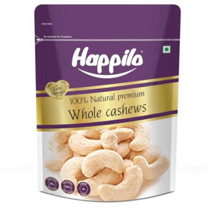 Happilo 100% Natural Premium Whole Cashews 500 g Value Pack Whole Crunchy Cashew Premium Kaju nuts Nutritious & Delicious