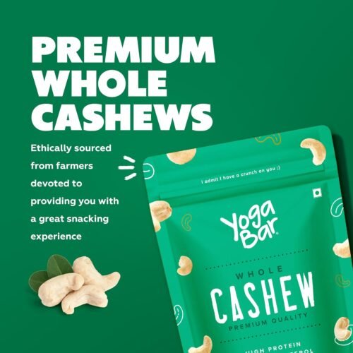 YogaBar Premium Cashews 1kg Whole 320 Kaaju 100% Natural King Size Crunchy Kaju Premium Nuts & Dry Fruits