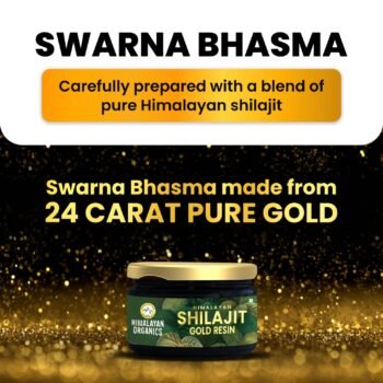 Himalayan Organics Shilajit Gold Resin - 25g | Contains 24 Carat Gold | 100% Ayurvedic | Pure and Natural Shilajeet | Helps to Boost Immunity, Energy, Strength, Stamina, and Overall Health - 25G