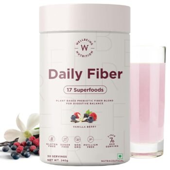 Wellbeing Nutrition Daily Fiber Powder | Weight Management, Manages Sugar Control, Bloating, Constipation & Acidity Relief