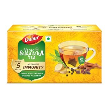 Dabur Vedic Suraksha Black Tea - 25 tea bags | Immunity Booster