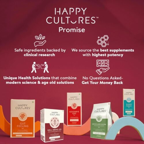 VELBIOM Happy Cultures Well Bowel-Ed Advanced Unique Blend Of 5 Digestive Fiber Probiotics For Bowel Health Reduce Constipation Gas Bloating Weight Control, Unflavored - 15 Sachets (Pack Of 1)