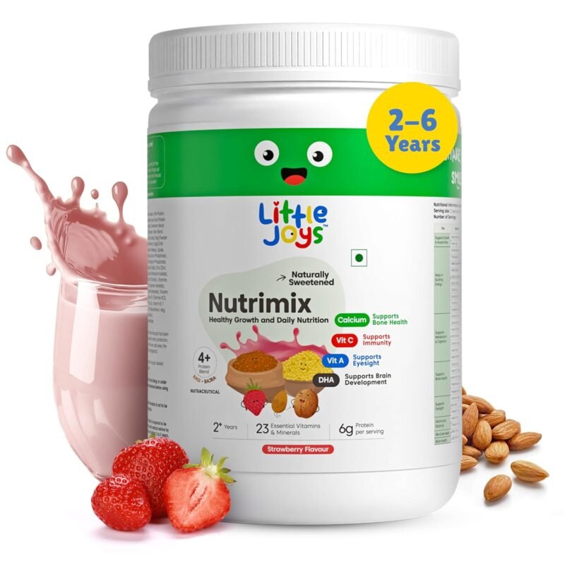 Little Joys Nutrimix Nutrition Powder 350g | 2-6 Years | No Refined Sugar | Supports Healthy Growth & Boosts Immunity | With Ragi, Bajra, Almonds & Oats