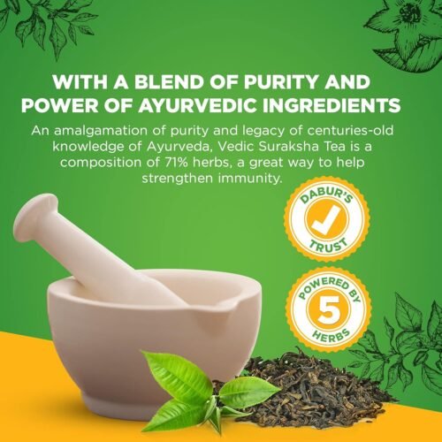 Dabur Vedic Suraksha Black Tea - 25 tea bags | Immunity Booster