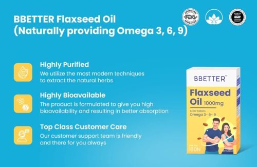 BBETTER Flaxseed Oil Softgels - Omega 3 6 9 Vegetarian Capsules for a Healthy Heart & Brain4