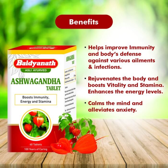 Baidyanath Asli Ayurved Ashwagandha Tablet Immunity Booster Antioxidant