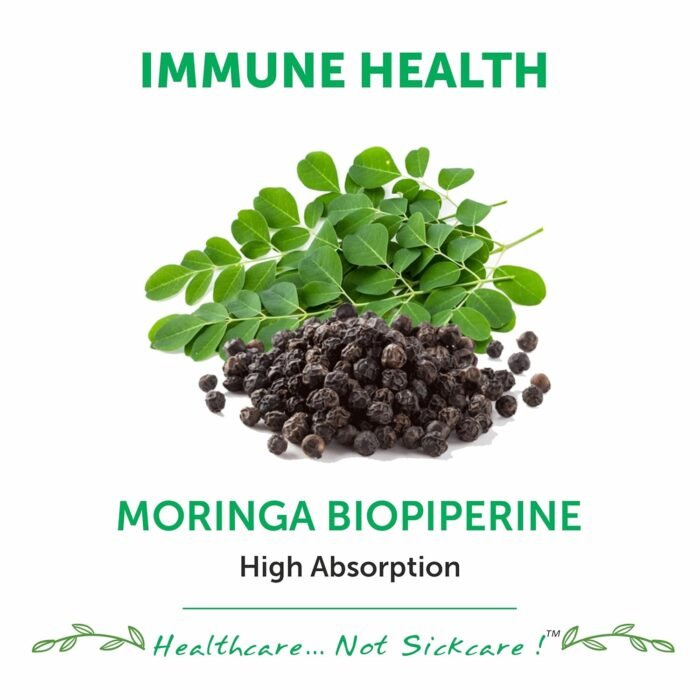 Bliss Welness Moringa Biopiperine 1000 Mg Superfood, Pure Moringa Fruit&Leaves Extract&Biopiperine, Immunity Booster