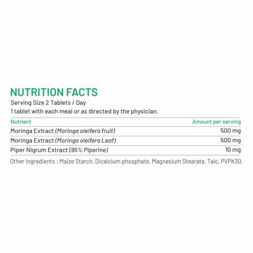 Bliss Welness Moringa Biopiperine 1000 Mg Superfood, Pure Moringa Fruit&Leaves Extract&Biopiperine, Immunity Booster