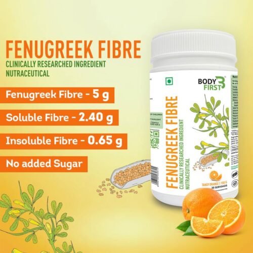 BodyFirst Fenugreek Seeds fibre for Diabetes, Weight Management, Normal Blood Sugar level, Constipation Relief