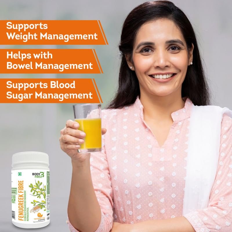 BodyFirst Fenugreek Seeds fibre for Diabetes, Weight Management, Normal Blood Sugar level, Constipation Relief