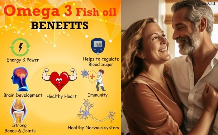 ClearCut Omega 3 Fish Oil, Biotin, Vitamin D3 Softgel Capsule 60 for men women