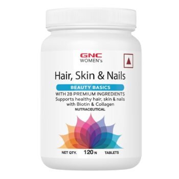 GNC Women's Hair, Skin and Nails Multivitamin With Biotin For Women 120 Tablets Hair Fall Control Improved Hair Growth