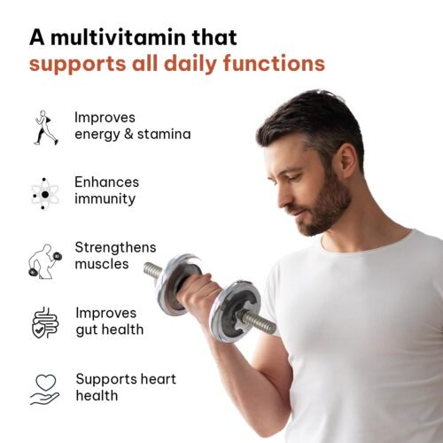 HealthKart hk vitals Multivitamin Plus Men (30 Tablets) Daily Multivitamin for Men For Energy, Stamina, Immunity