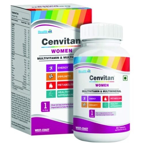 Healthvit Cenvitan Multivitamin for Women Women Daily Nutrition, Immunity Booster Hair, Skin and Nails Bone Health Energy Boost