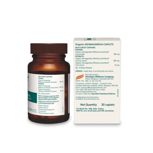 Himalaya Organic Ashwagandha 670Mg Tablet Helps Release Stress Rejuvenates Mind And Body General Wellness