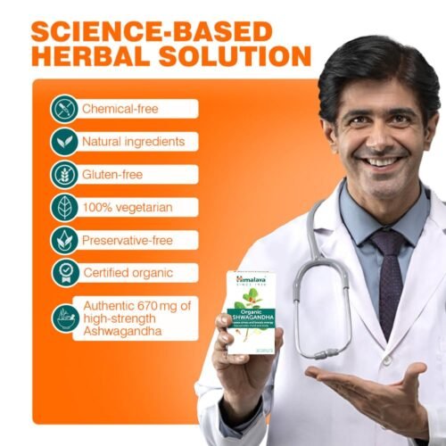 Himalaya Organic Ashwagandha 670Mg Tablet Helps Release Stress Rejuvenates Mind And Body General Wellness