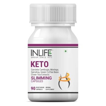 INLIFE Keto Slimming Capsules Extracts - Garcinia Cambogia, Green Coffee Bean, Green Tea, Spirulina Moringa Weight Management Supplement