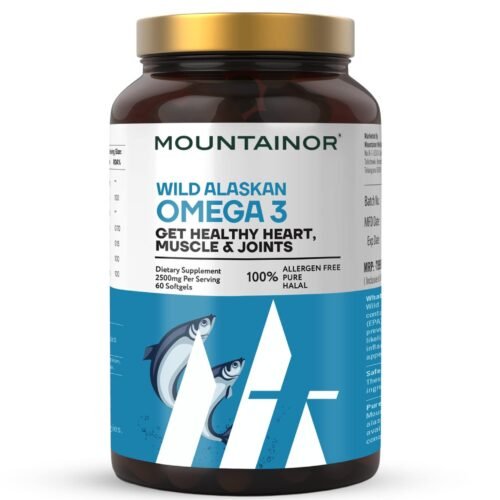 MOUNTAINOR Omega 3 Fish Oil 2500MG Triple Strength Contains - 1100mg EPA & 700mg DHA Per Serving Purified & Mercury Free