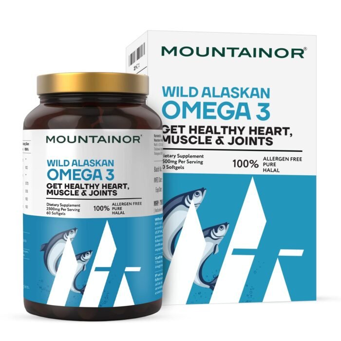 MOUNTAINOR Omega 3 Fish Oil 2500MG Triple Strength Contains - 1100mg EPA & 700mg DHA Per Serving Purified & Mercury Free