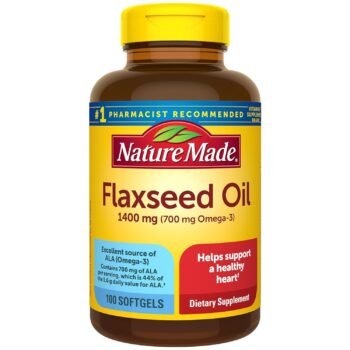 Nature Made Organic Flaxseed Oil 1400 Mg Omega 3 - 6 - 9 100 Liquid Softgels