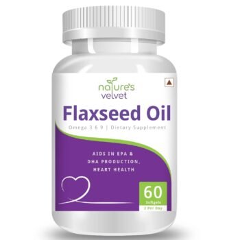 Nature's Velvet FlaxSeed Oil 1000mg(Omega 3-6-9) 60 Softgel Capsules