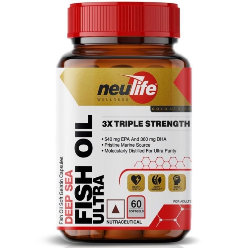 Neulife Ultra Triple Strength Omega 3 Fish Oil 1050mg with 550mg