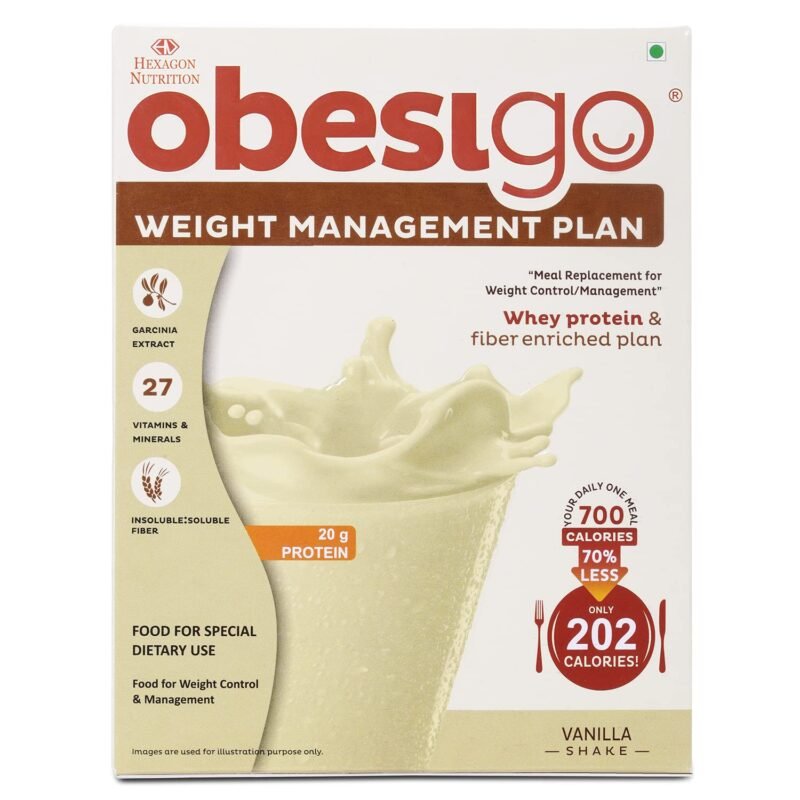 Obesigo BLCD Weight Management Plan 350gm (Vanilla Flavor, 7 Sachets of 50gm)