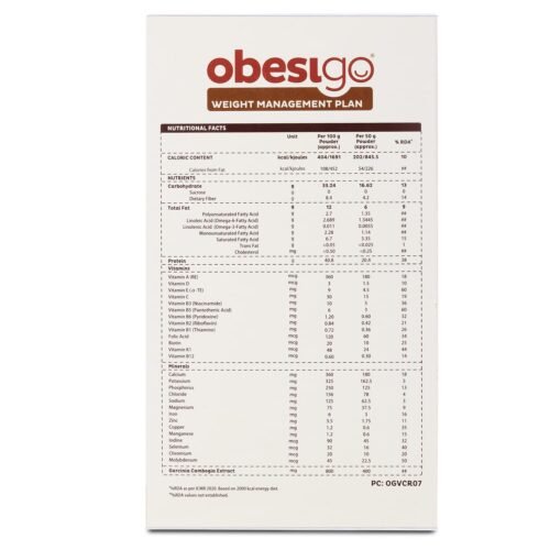 Obesigo BLCD Weight Management Plan 350gm (Vanilla Flavor, 7 Sachets of 50gm)