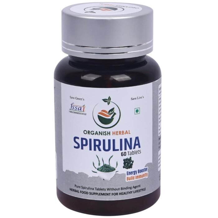 Organish Herbal Spirulina Supplement For Men & Women, Weight Management Sugar And Cholestrol Control,Good Source Of Multivitamin