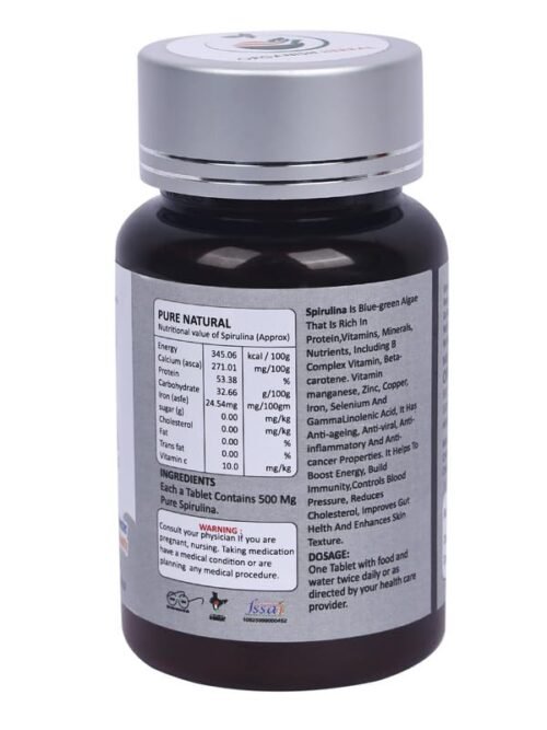 Organish Herbal Spirulina Supplement For Men & Women, Weight Management Sugar And Cholestrol Control,Good Source Of Multivitamin