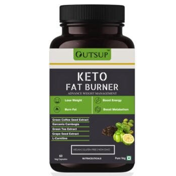 Outsup Keto Fat Burner 60 Capsules 1000MG, Weight Loss Supplement With Garcinia Cambogia, Green Coffee Beans