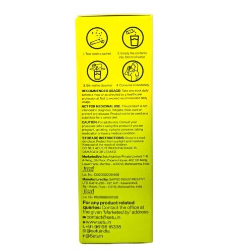 Setu Lean Lite Pro+ Gut Health Powder Prebiotic & Probiotic Supplement with Clinically Proven HOWARU® Strain & L-Carnitine Digestion