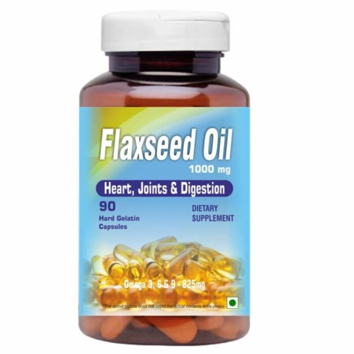 Walpar Cold Pressed Organic Flaxseed Oil 1000mg Omega 3, 6, 9-90 Capsules (Pack of 1)