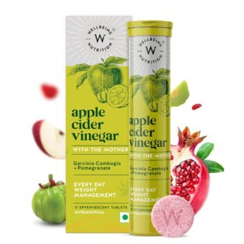 Wellbeing Nutrition Apple Cider Vinegar (ACV) for Weight Loss with Mother & Garcinia Cambogia, Pomegranate Weight Management