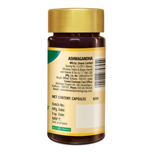 Zandu Ashwagandha Capsules, With Goodness of Natural Extracts of Ashwagandha, Helps Boost Immunity and Useful for Natural Body Strength