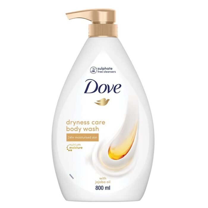 Dove Dryness Care Bodywash infused with Jojoba Oil to deeply nourish your skin