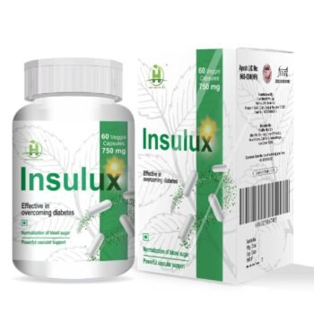 Healthy Nutrition - Just for the Health of it Insulux 750mg (60 Capsules) Support Endocrine Health & Diabetes Control